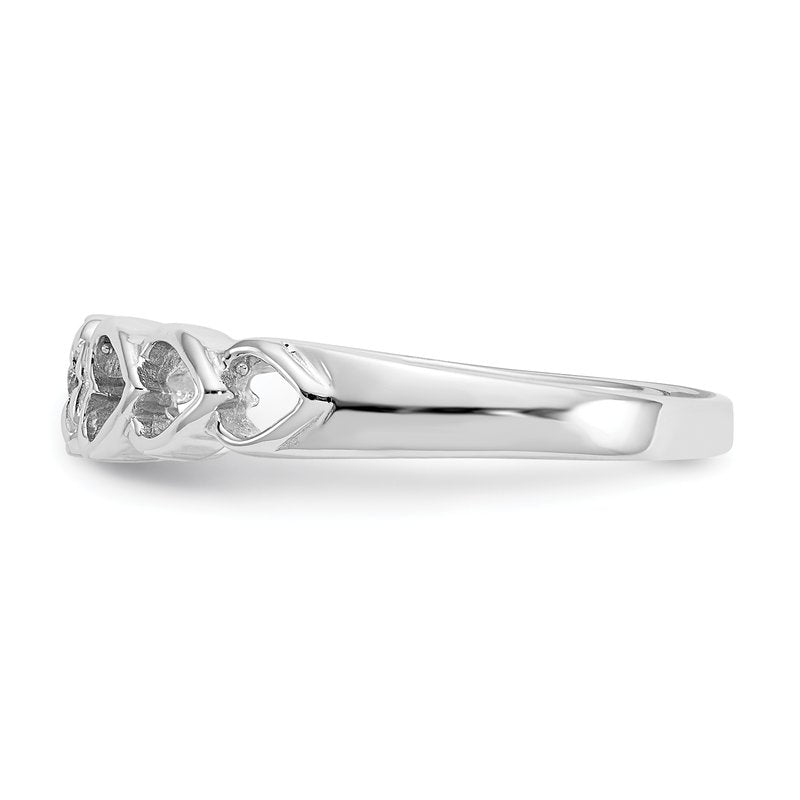 14k White Gold VS Diamond heart ring