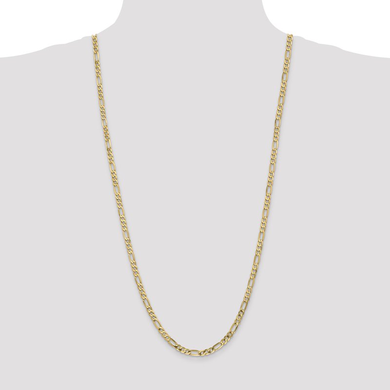 14K 26 inch 4.75mm Flat Figaro with Lobster Clasp Chain