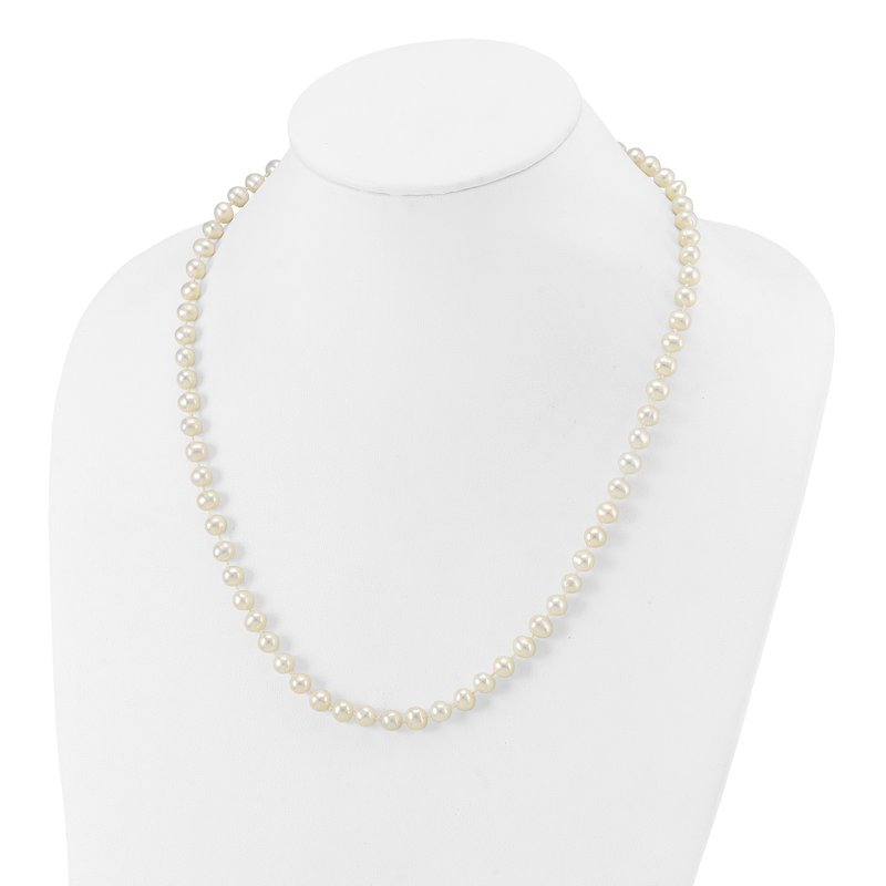 14k 6-7mm White Near-Round Freshwater Cultured Pearl 16 inch Necklace