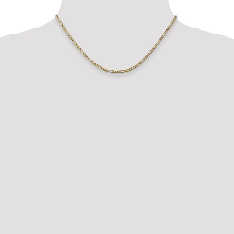 14K 26 inch 2.75mm Flat Figaro with Lobster Clasp Chain