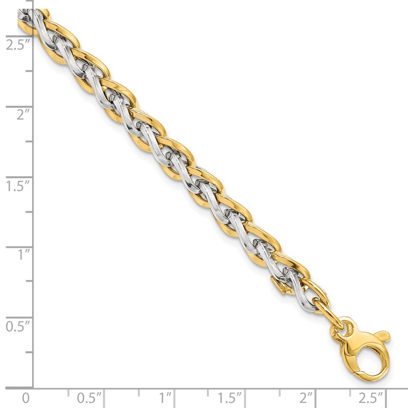 14K Two-tone Polished Fancy Link Necklace