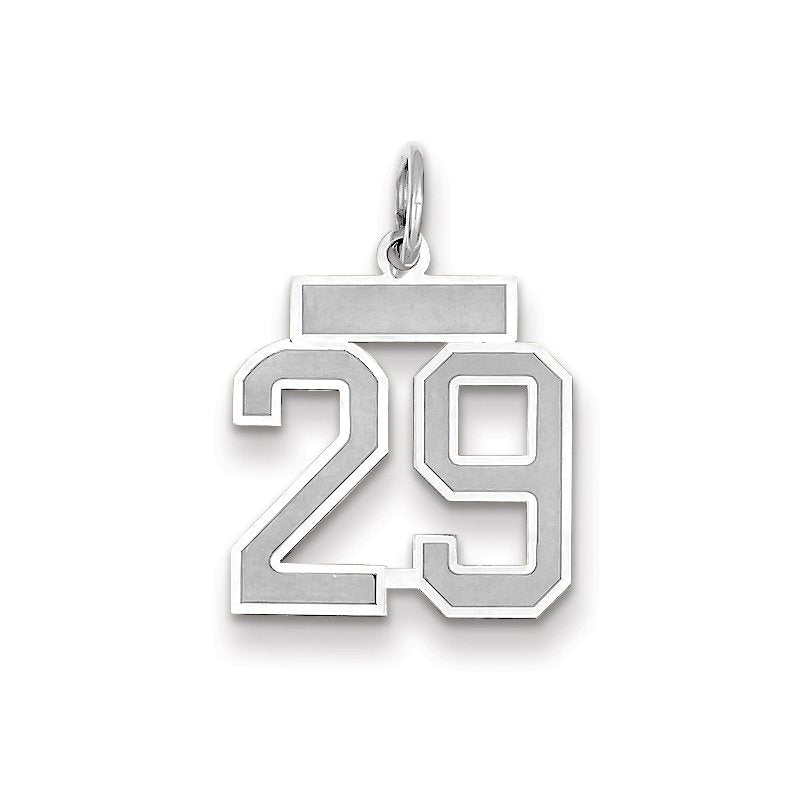 14kw Small Satin Number 29 Charm
