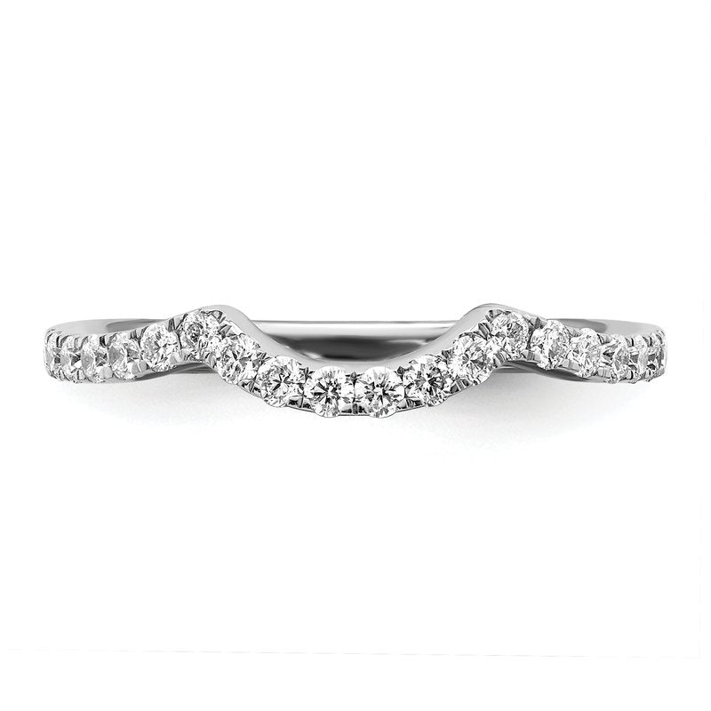 14K White Gold 1/4 carat Lab Grown Diamond VS/SI  D E F  Wedding Band
