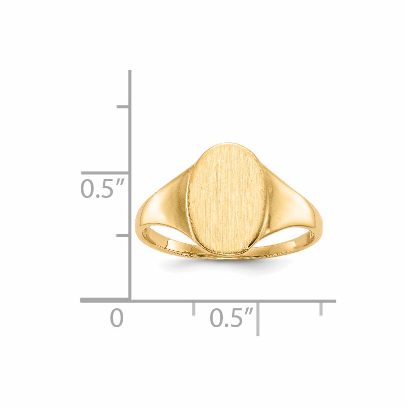14k 8.5x12.0mm Open Back Signet Ring