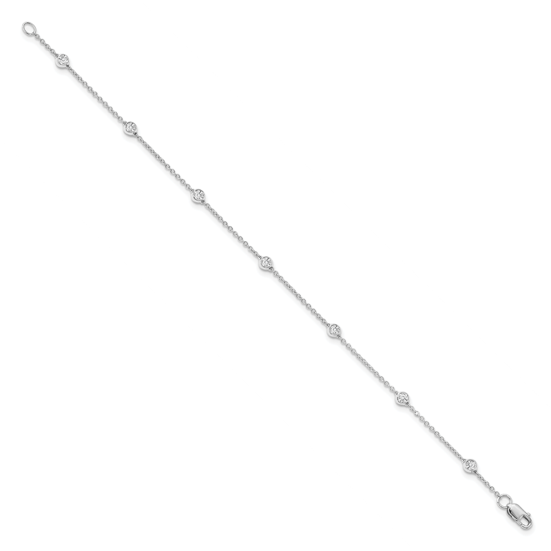 14K Rose Gold 3/8 carat Lab Grown Diamond VS+ F+ Complete 7 Station 7 in Bracelet