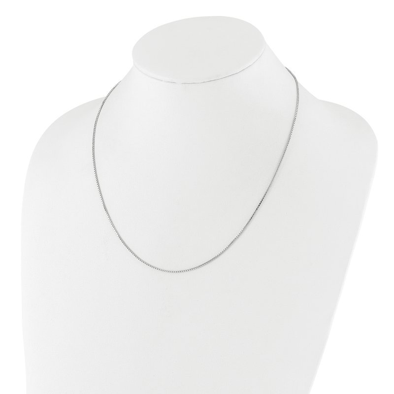 Sterling Silver RH-plated Adjustable 1.1mm Box Chain