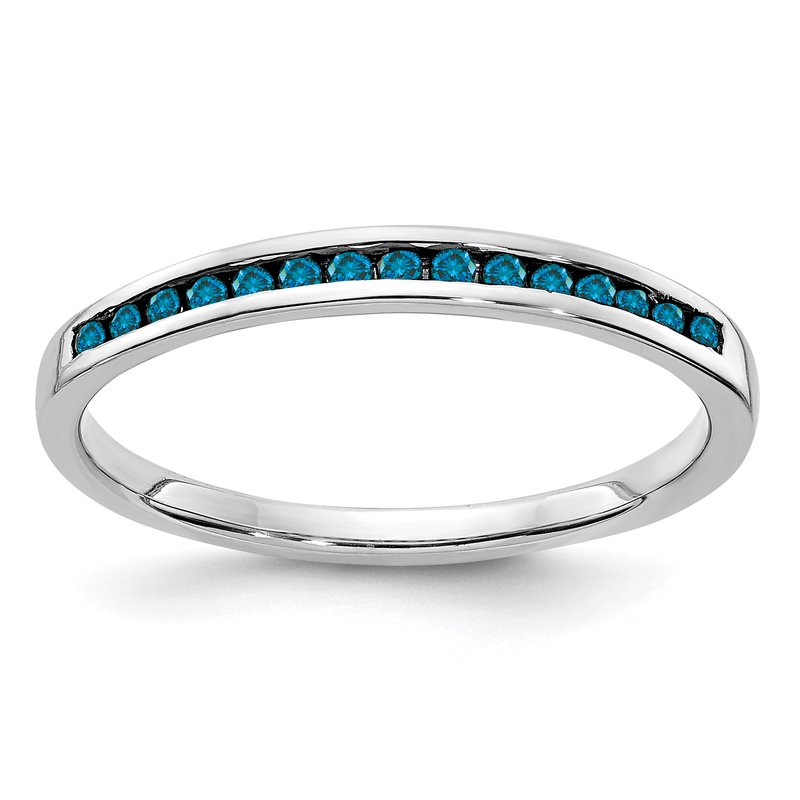 14k White Gold Pink Sapphire Channel Band