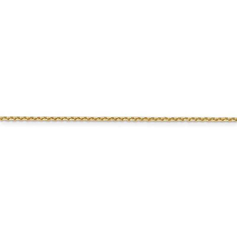 14K 26 inch 1.4mm Diamond-cut Round Open Link Cable with Lobster Clasp Chain