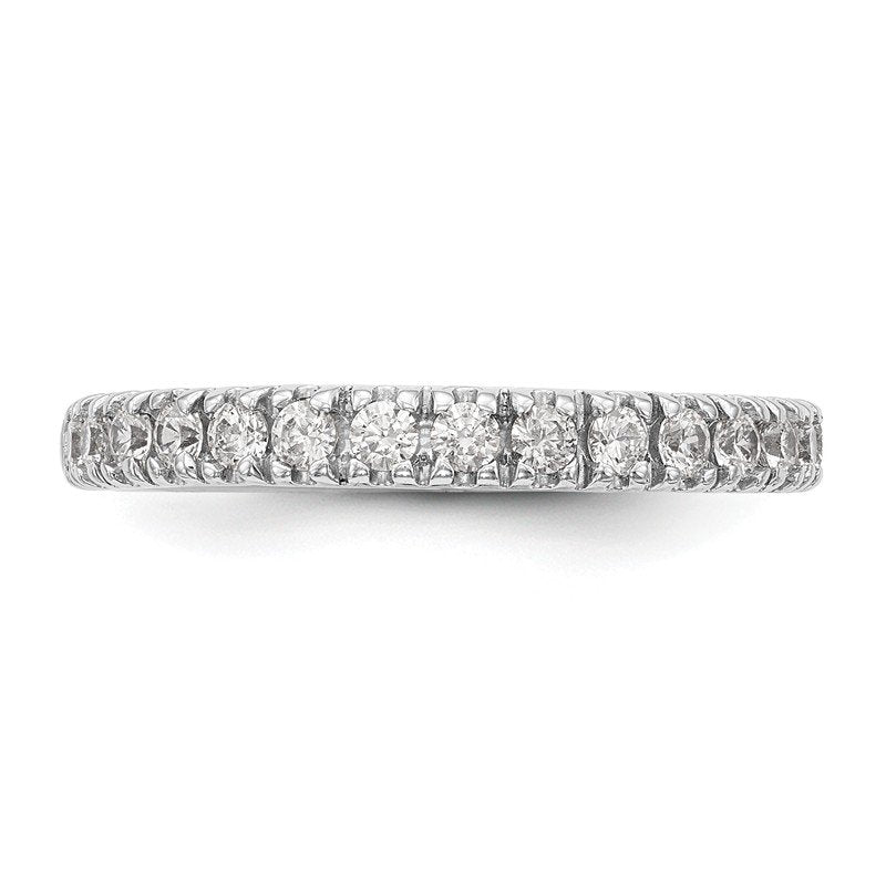 14K White Gold 1/4 carat Lab Grown Diamond VS+ F+ Complete Wedding Band