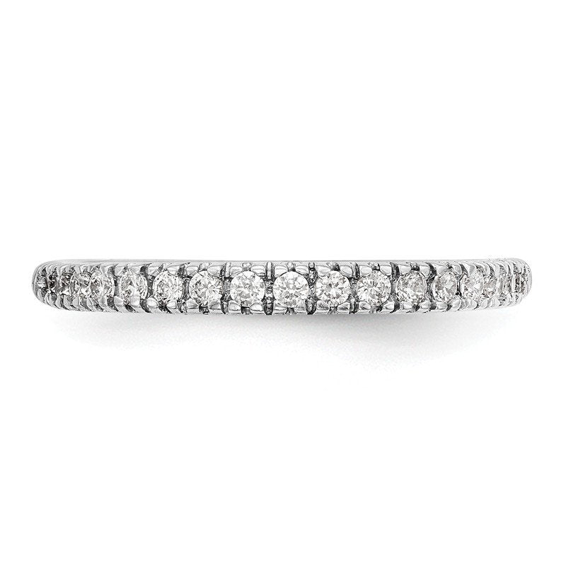 14K White Gold 1/4 carat Lab Grown Diamond VS+ F+ Complete Wedding Band