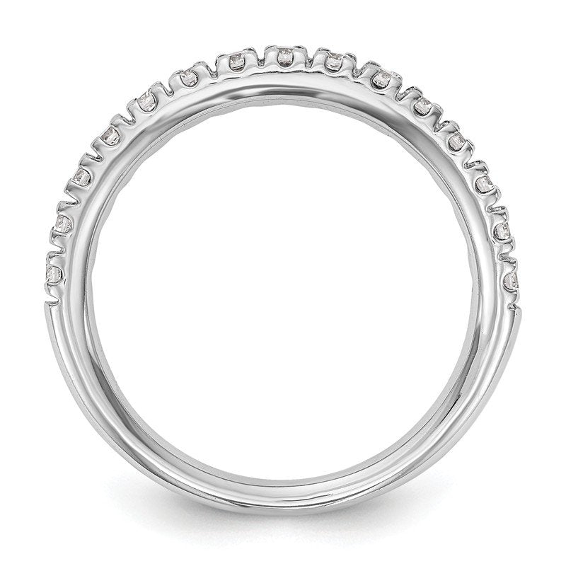 14K White Gold 1/4 carat Lab Grown Diamond VS+ F+ Complete Wedding Band