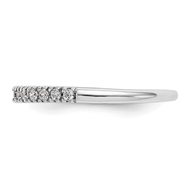 14K White Gold 1/4 carat Lab Grown Diamond VS+ F+ Complete Wedding Band