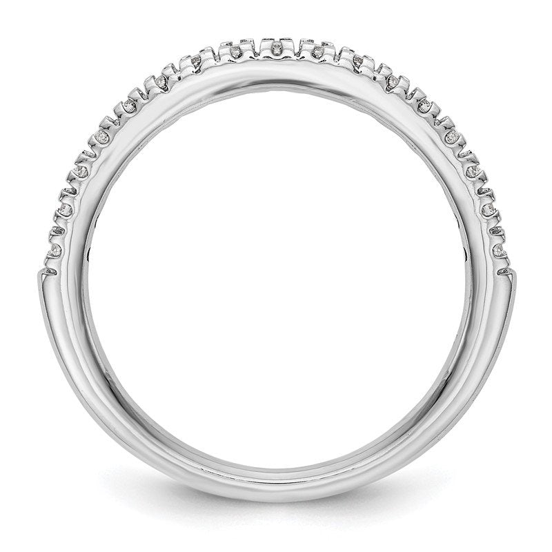 14K White Gold 1/4 carat Lab Grown Diamond VS+ F+ Complete Wedding Band