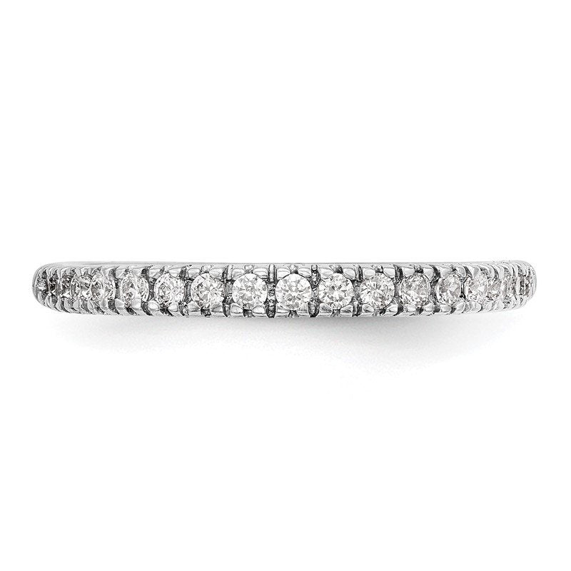 14K White Gold 1/4 carat Lab Grown Diamond VS+ F+ Complete Wedding Band