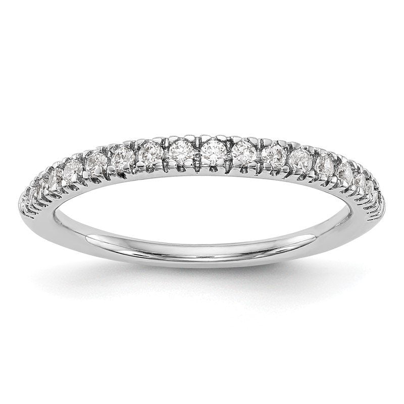 14K White Gold 1/4 carat Lab Grown Diamond VS+ F+ Complete Wedding Band