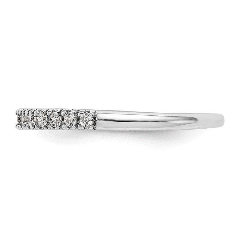 14K White Gold 1/4 carat Lab Grown Diamond VS+ F+ Complete Wedding Band