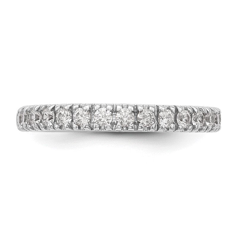 14K White Gold 1/4 carat Lab Grown Diamond VS+ F+ Complete Wedding Band