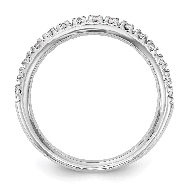 14K White Gold 1/4 carat Lab Grown Diamond VS+ F+ Complete Wedding Band