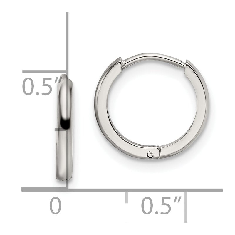 Stainless Steel Polished 1.4mm Endless Hinged Hoops