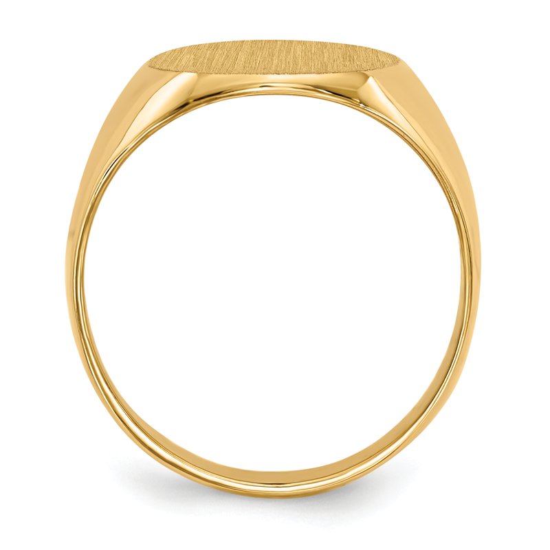 14k 12.0x13.5mm Closed Back Signet Ring