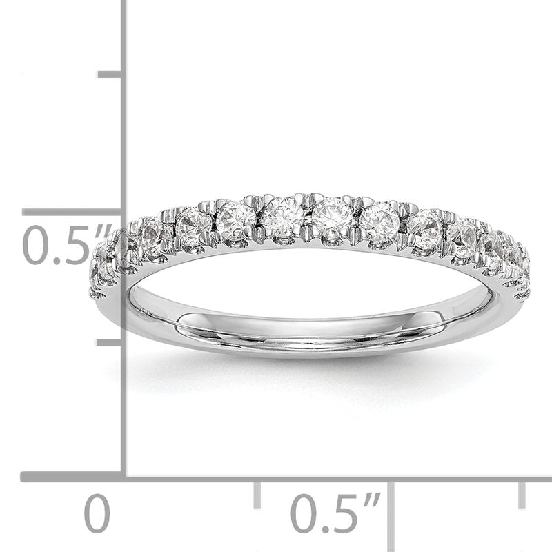 14K White Gold 3/8 carat Lab Grown Diamond VS+ F+ Complete Wedding Band