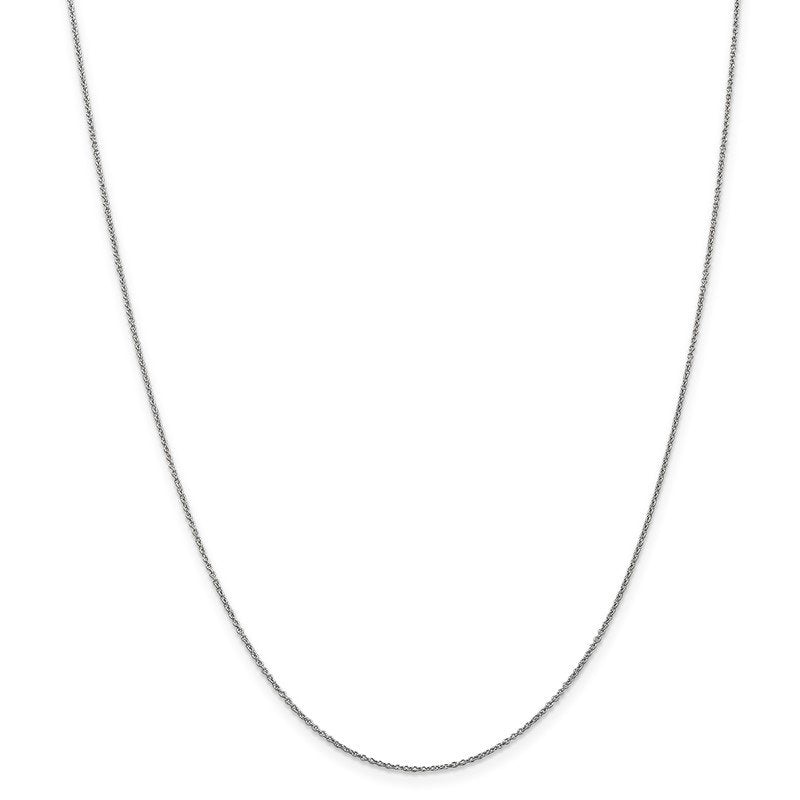 14K White Gold 14 inch .9mm Cable with Lobster Clasp Chain
