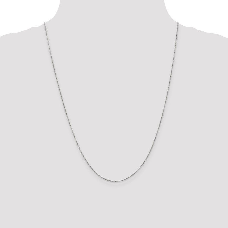 14K White Gold 14 inch .9mm Cable with Lobster Clasp Chain