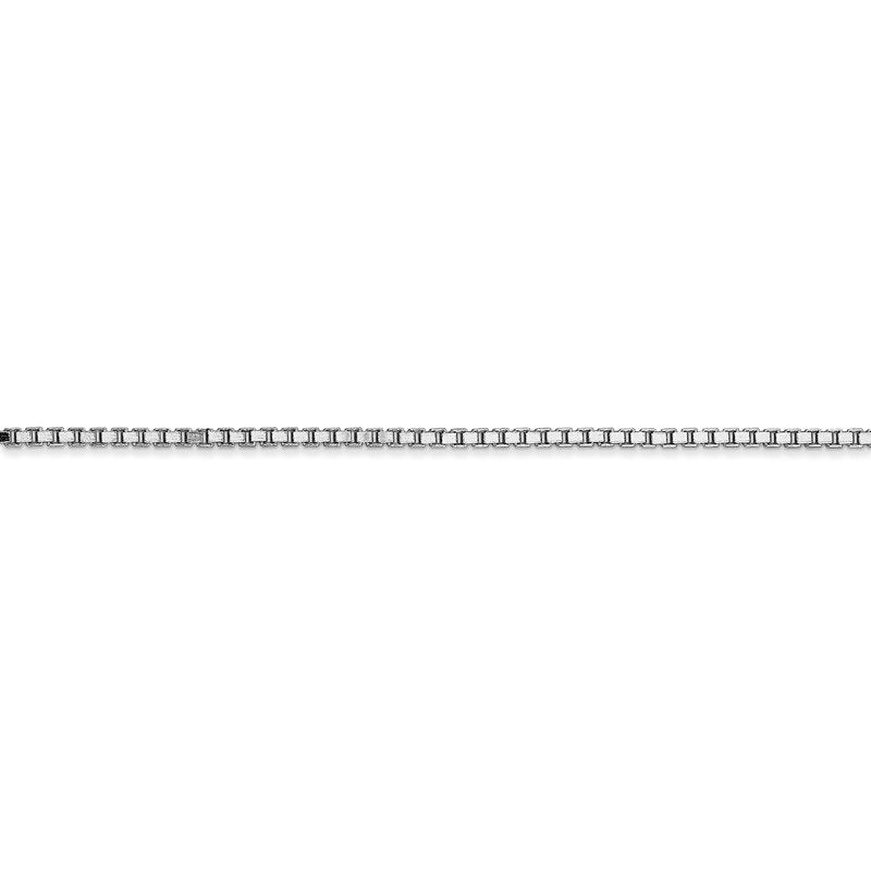 14K White Gold 26 inch 1.5mm Box with Lobster Clasp Chain