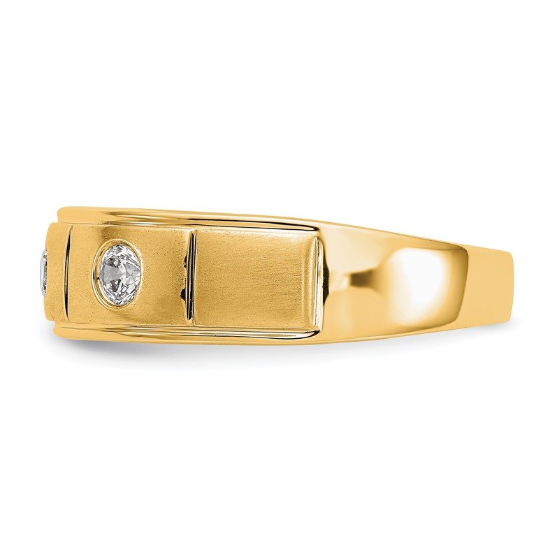 14K White Gold Men's 1/3 carat Lab Grown Diamond VS/SI  D E F  Band