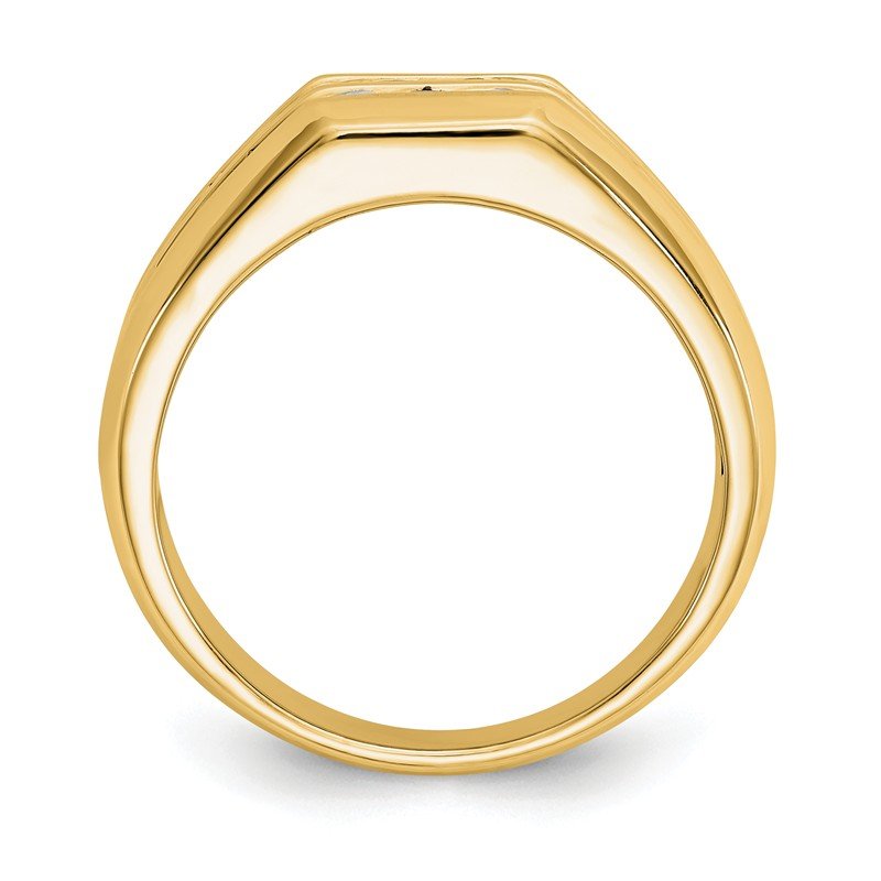14K White Gold Men's 1/2 carat Lab Grown Diamond VS+ F+ Complete Double Channel Band