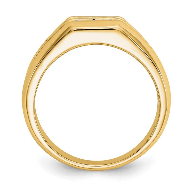 14K White Gold Men's 1/2 carat Lab Grown Diamond VS+ F+ Complete Double Channel Band