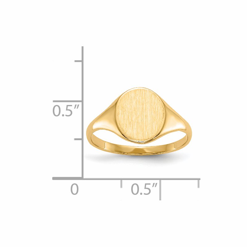 14k 8.5x10.0mm Open Back Signet Ring
