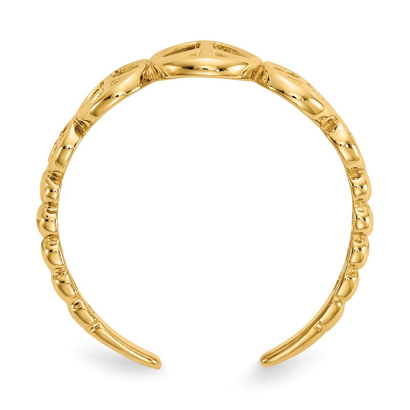 14k Peace Sign Toe Ring