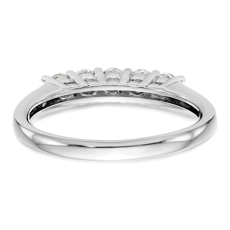 14K White Gold 1/2 carat Lab Grown Diamond VS/SI  D E F  5 Stone Ring