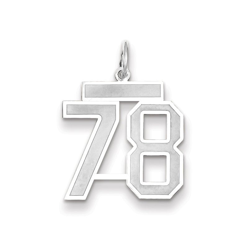 14kw Medium Satin Number 78 Charm