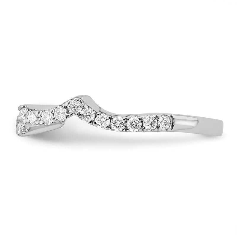 14K White Gold 1/2 carat Lab Grown Diamond VS/SI  D E F  Wedding Band