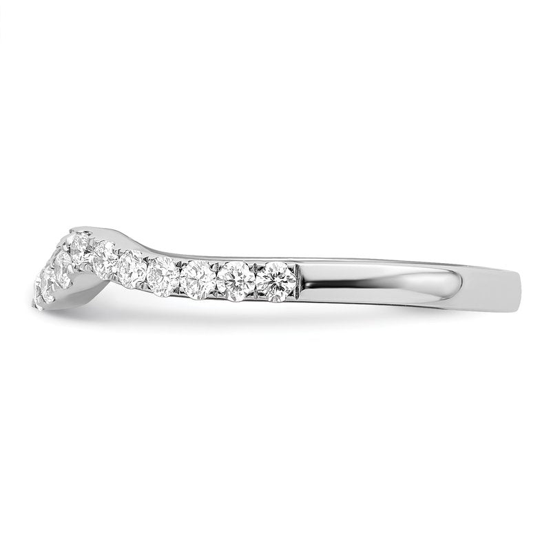 14K White Gold 1/4 carat Lab Grown Diamond VS/SI  D E F  Wedding Band