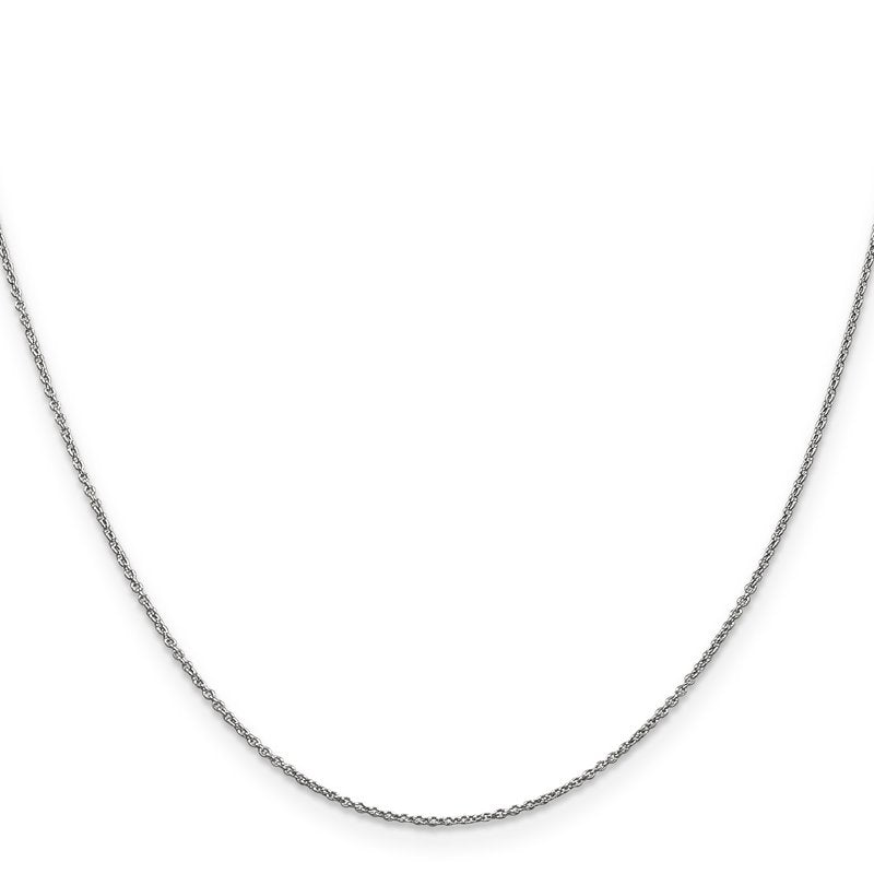 14K White Gold 14 inch .9mm Cable with Lobster Clasp Chain