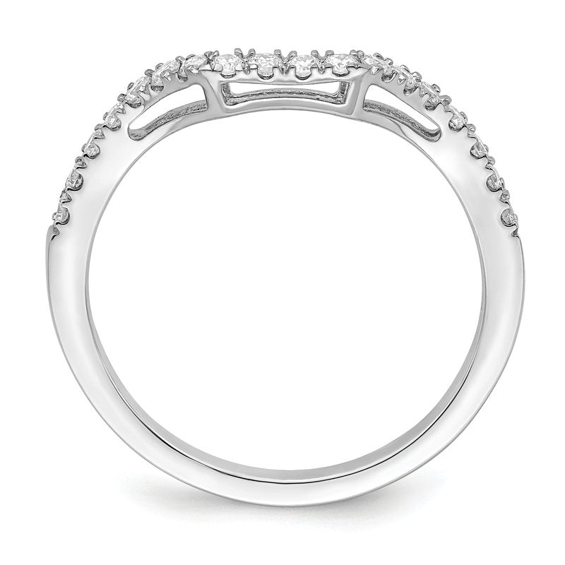 14K White Gold 1/5 carat Lab Grown Diamond VS+ F+ Complete Wedding Band