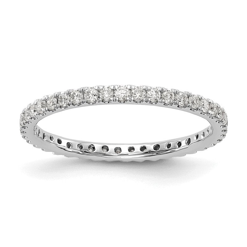 14K Rose Gold 1/2 carat Lab Grown Diamond VS+ F+ Size 4.5 Complete Eternity Band