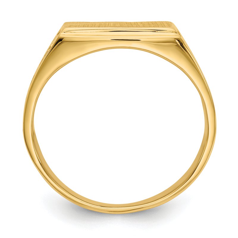 14k 13.0x8.5mm Open Back Mens Signet Ring