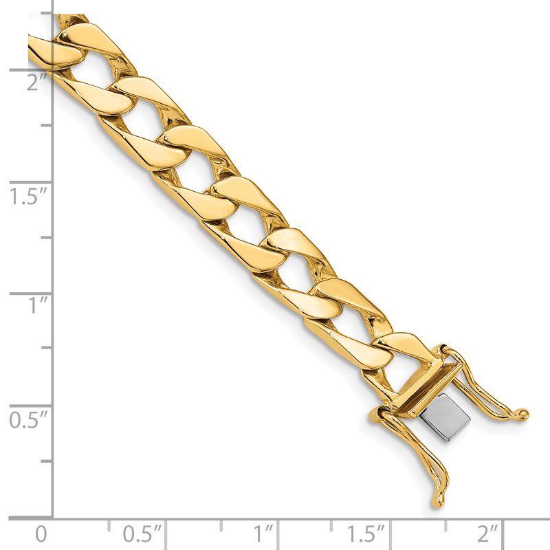 14K 20 inch 7.9mm Hand Polished Fancy Link with Box Catch Clasp Chain