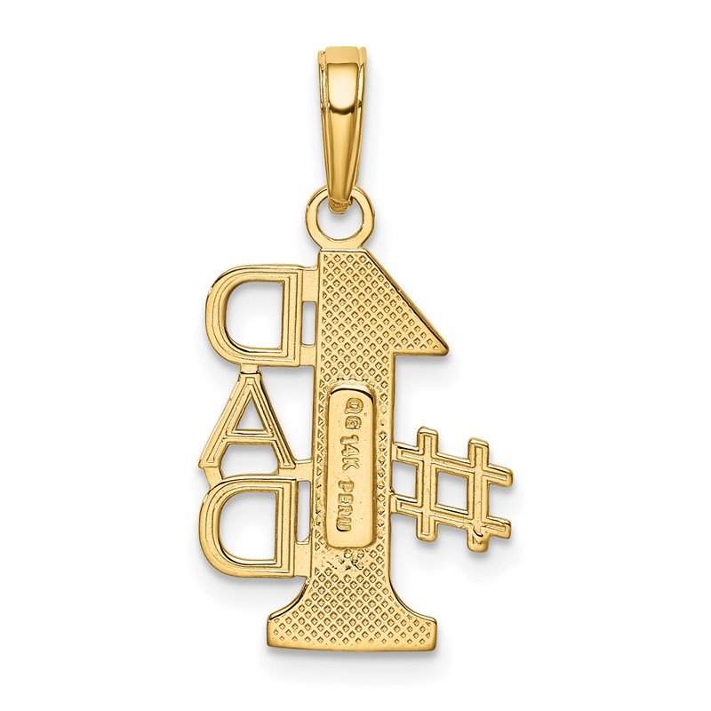 14k #1 DAD Charm
