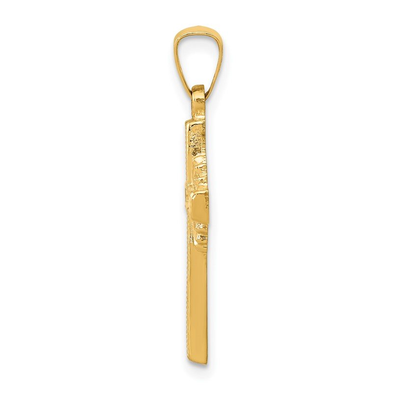 14k Polished Celtic Iona Cross Pendant