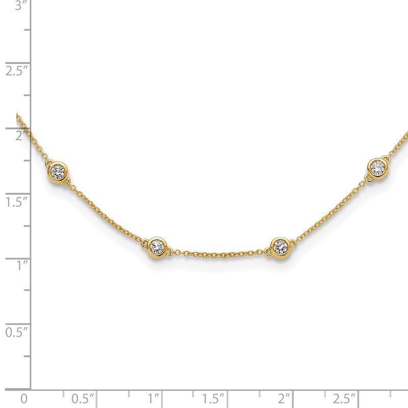14K Rose Gold 3/8 carat Lab Grown Diamond VS+ F+ Complete 7 Station 7 in Bracelet