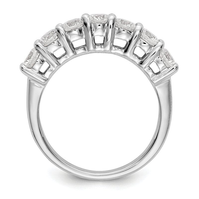 14K White Gold 3/4 carat Lab Grown Diamond VS/SI  D E F  7 Stone Band