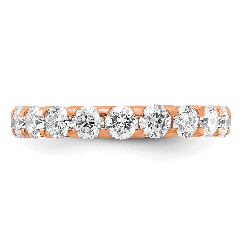 14K Rose Gold 1/2 carat Lab Grown Diamond VS+ F+ Size 4.5 Complete Eternity Band