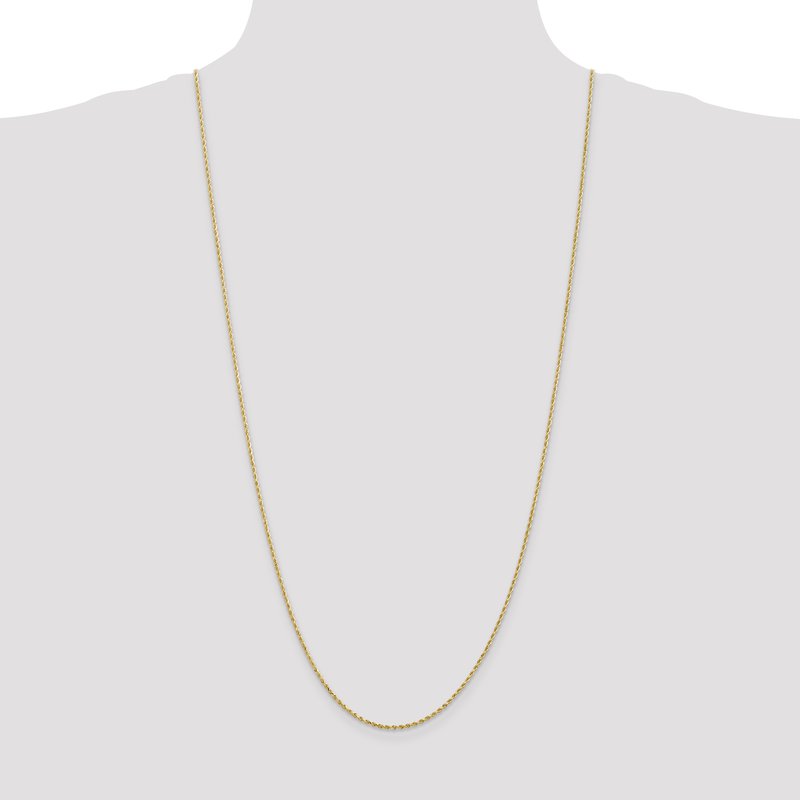 14K 1.5mm Diamond-Cut Rope Chain Anklet