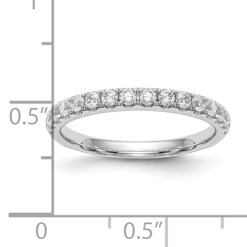 14K White Gold 1/2 carat Lab Grown Diamond VS+ F+ Complete Wedding Band