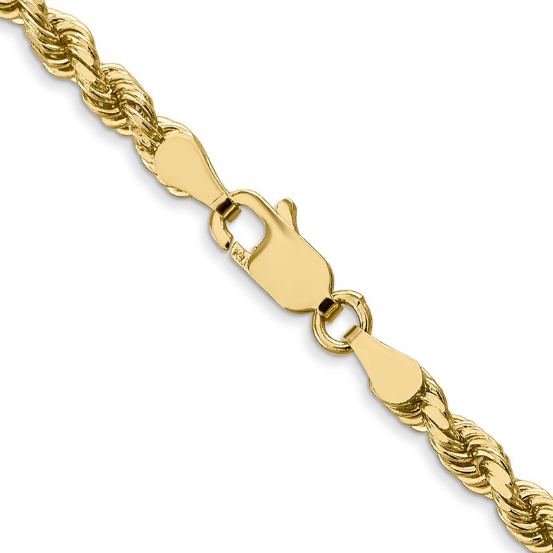 14K 3.5mm Diamond-Cut Rope Chain